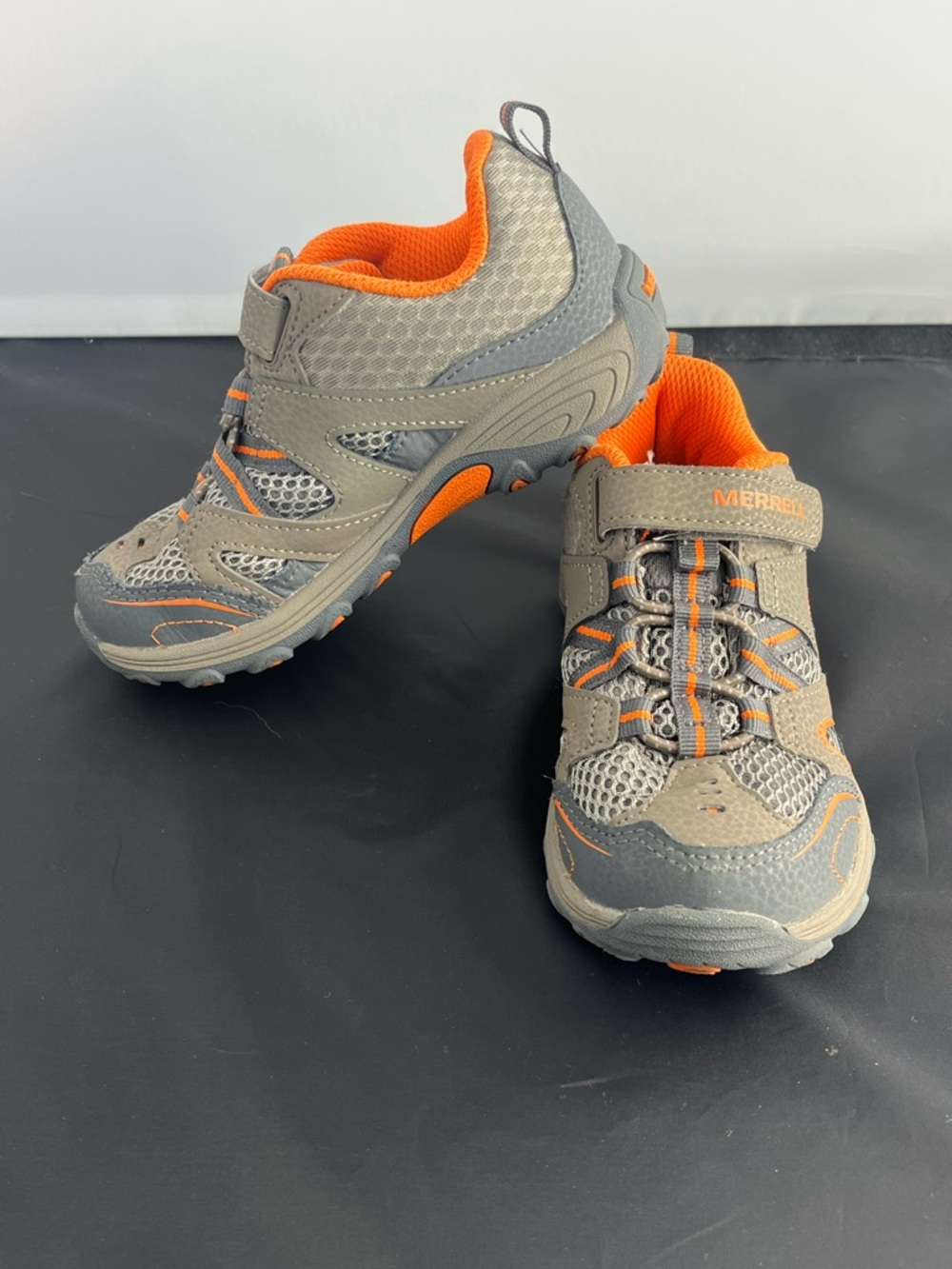 Merrell Kids Gray and Orange Trail Chaser Sneakers size 11.5 - Picture 3 of 8